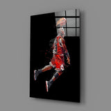 Michael Jordan Glass Wall Art | Insigne Art Design