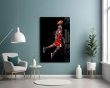 Michael Jordan Glass Wall Art | Insigne Art Design