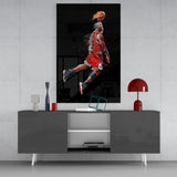 Michael Jordan Glass Wall Art | Insigne Art Design