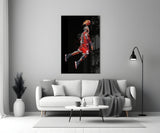 Michael Jordan Glass Wall Art | Insigne Art Design