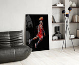 Michael Jordan Glass Wall Art | Insigne Art Design