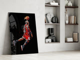 Michael Jordan Glass Wall Art | Insigne Art Design