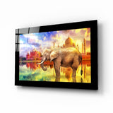 Elephant Glass Wall Art