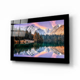 Glacier Lake Glass Wall Art