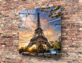 Eiffel Tower Glass Wall Art