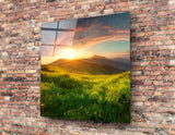 Mountain Landscape Glass Wall Art