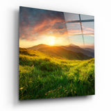 Mountain Landscape Glass Wall Art