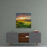 Mountain Landscape Glass Wall Art