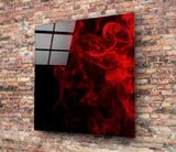 Red Smoke Glass Wall Art