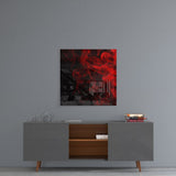 Red Smoke Glass Wall Art