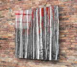 Red Forest Glass Wall Art