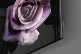 Purple Rose Glass Wall Art