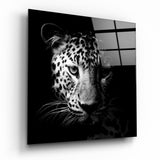 Arte de pared de vidrio de Leopardo