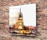 Maiden's Tower Glass Wall Art