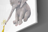 Elephant and Duck Glass Wall Art