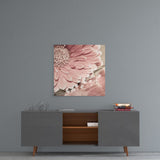 Pink Flower Glass Wall Art