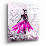 Femme (rose) Impression sur verre