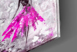 Woman (Pink) Glass Wall Art