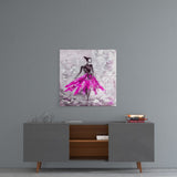 Woman (Pink) Glass Wall Art