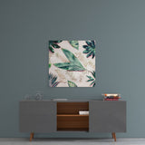 Tropical Leaves Glass Wall Art