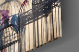 Bird Cage Glass Wall Art