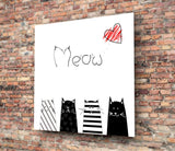 Meow (Cat) Glass Wall Art