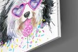 Cute Dog Glass Wall Art