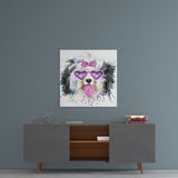 Cute Dog Glass Wall Art