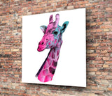 Giraffe Glass Wall Art