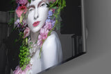 Woman Portrait 2 Glass Wall Art