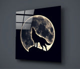 Full Moon Glass Wall Art