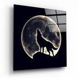 Full Moon Glass Wall Art