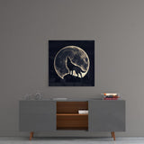 Full Moon Glass Wall Art