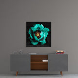 Floral Green Glass Wall Art