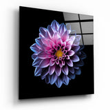 Purple Flower Glass Wall Art