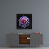 Purple Flower Glass Wall Art