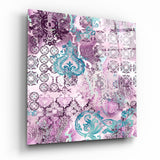 Damasique violet Impression sur verre