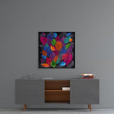 Colorful Leaves Glass Wall Art