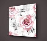 Pink Rose Glass Wall Art