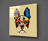 Bulldog Dog Glass Wall Art