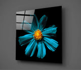 Green Flower Glass Wall Art