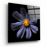 Purple Flower Glass Wall Art