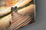 Dock and Landscape Glass Wall Art