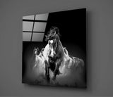 Running Horse Glass Wall Art