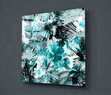 Tropical Leaves Glass Wall Art