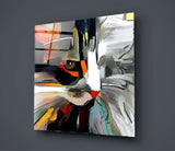 Abstract Cat Glass Wall Art