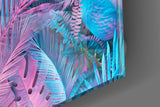 Tropical Leaves Glass Wall Art