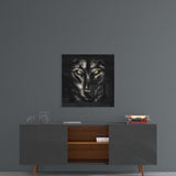 Eyes of the Wolf Glass Wall Art