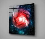 Space Red Infinity Glass Wall Art