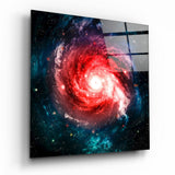 Space Red Infinity Glass Wall Art